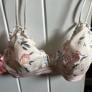 Floral bikini top and bottom